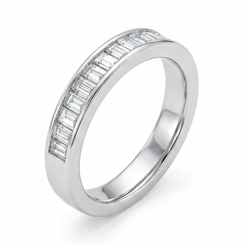Baguette Channel-Set Diamond Band in White Gold