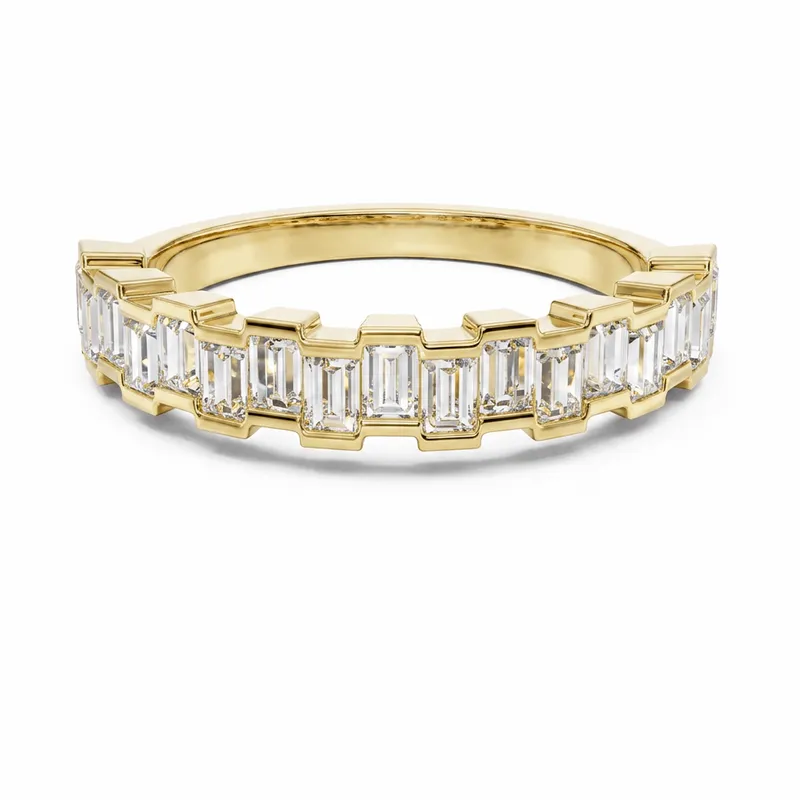Yellow Gold Baguette Channel Eternity Band