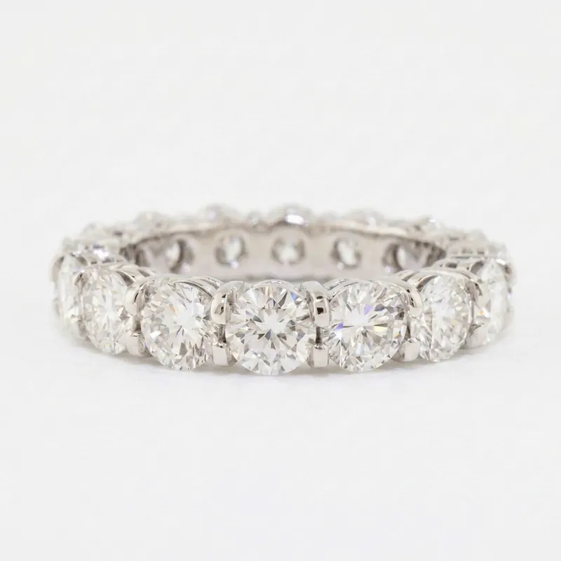 Traditional Cushion Eternity Band in Platinum (6ctw)