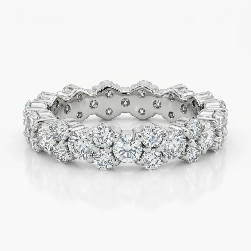 Large Round Brilliant Diamond Eternity Band