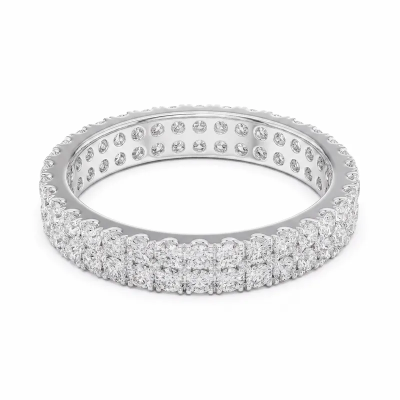 Double-Row Pavé Diamond Eternity Band
