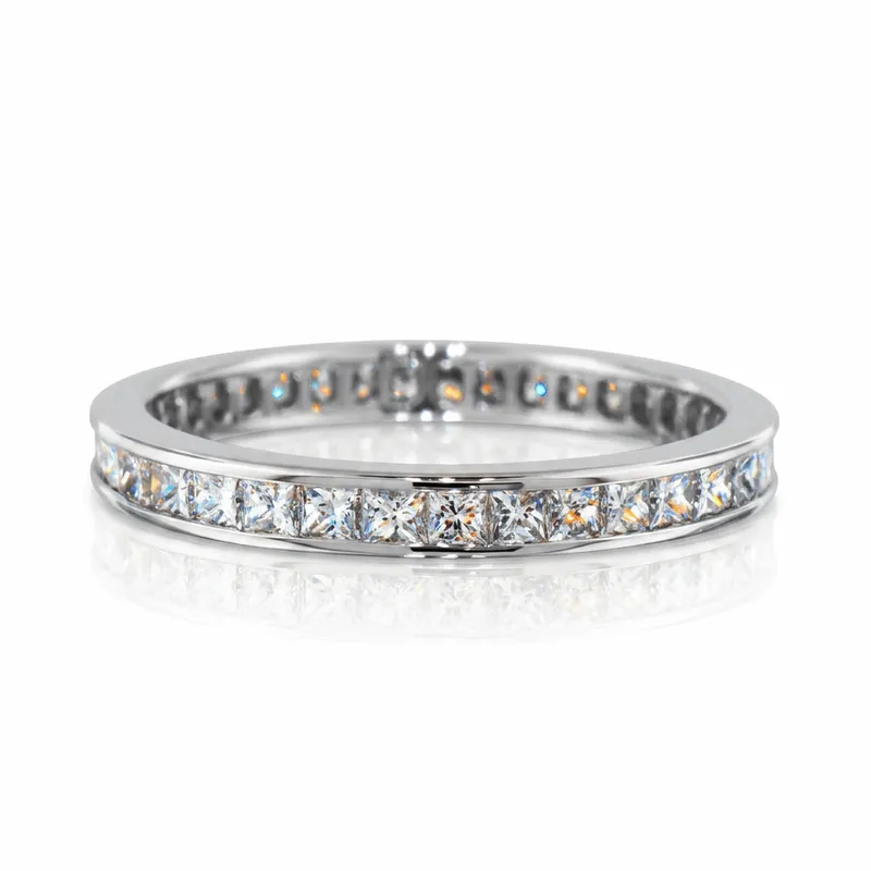 Traditional Princess Cut Eternity Band in Platinum (5.50ctw)
