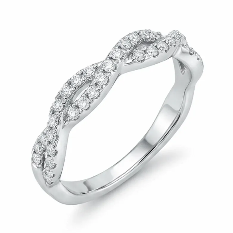 Twisted Infinity Pavé Band