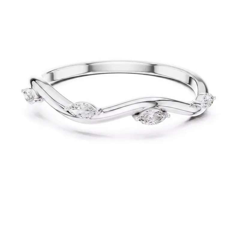 Twisted Marquise Diamond Band