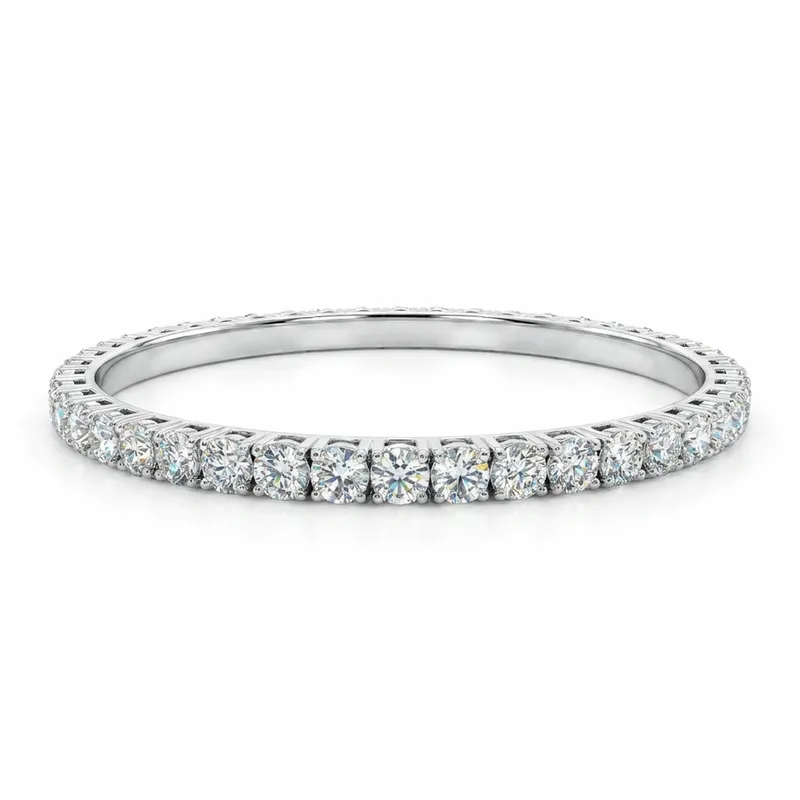 White Gold Diamond Bangle