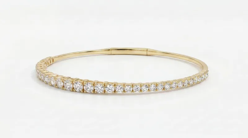Yellow Gold Diamond Flex Bangle