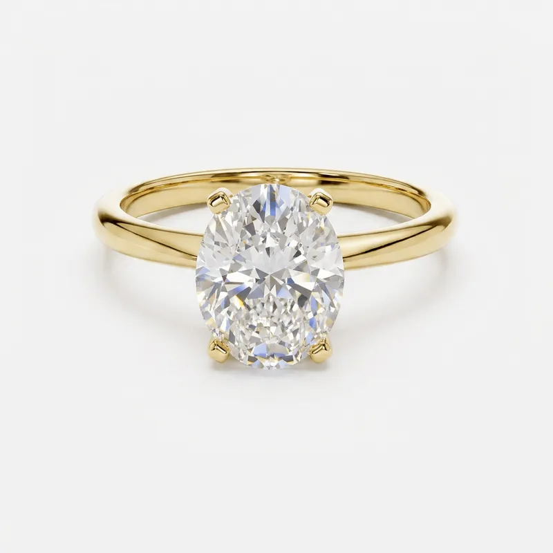 Oval Double Halo Pavé Shank Engagement Ring in White Gold