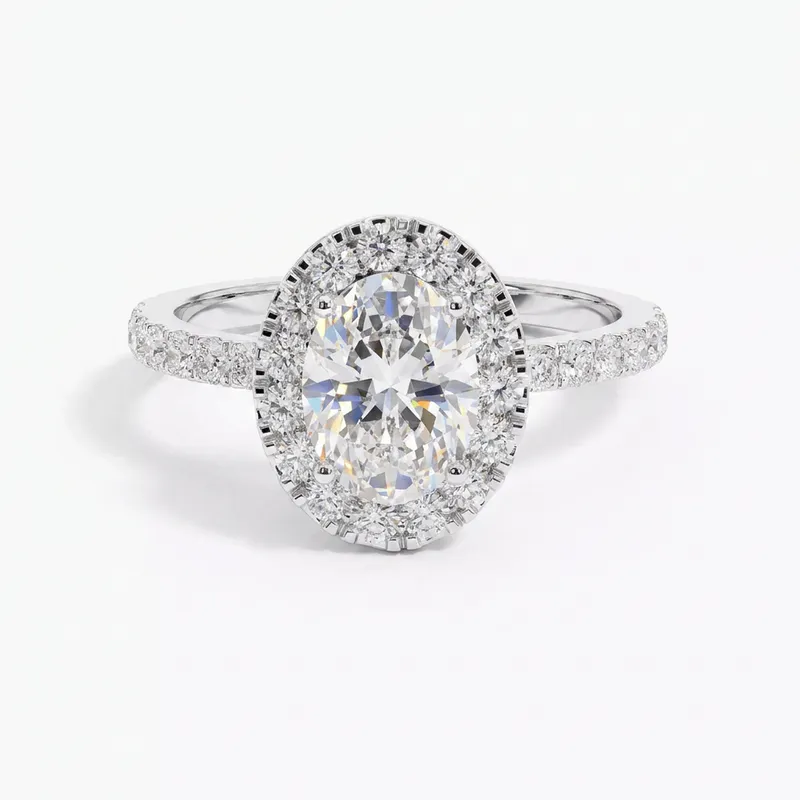 Oval Diamond Plain Solitaire Engagement Ring in Yellow Gold