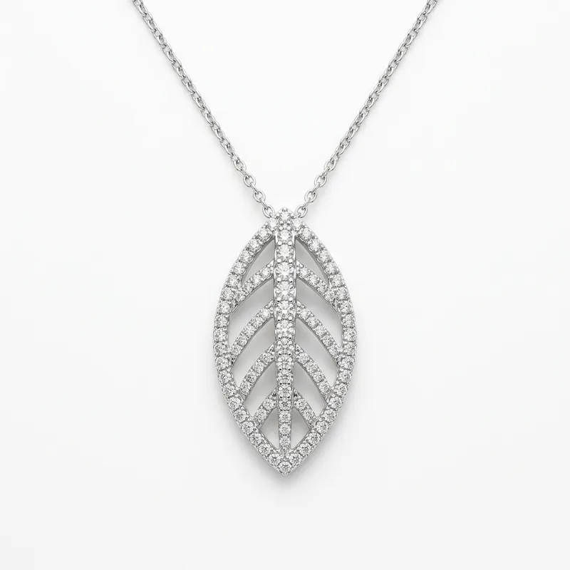 Marquise Diamond Leaf Pendant