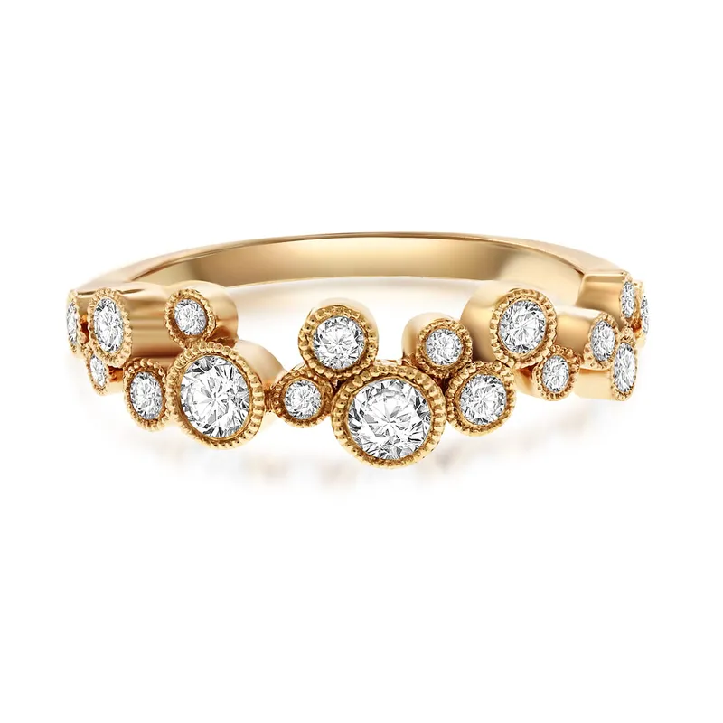 Gold Bezel Bubble Band