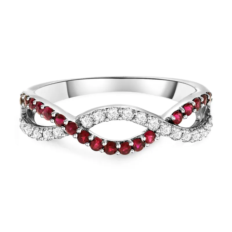 Ruby & Diamond Infinity Band
